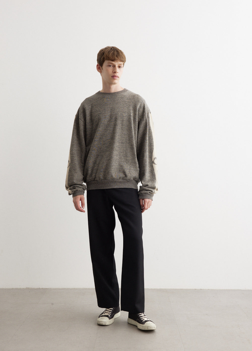 Grandrelle Fleece Knit BIG Crew Sweatshirt