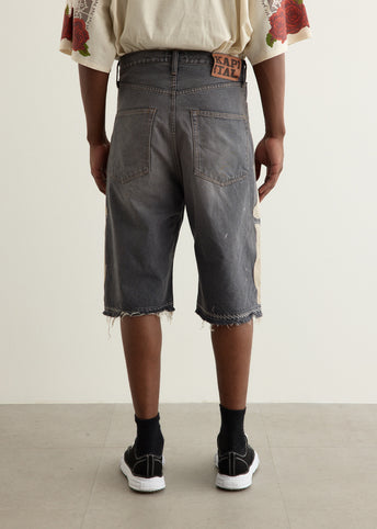 パンツ Kapital 14 oz. 5P Bone Short Pants Black kapital-14oz-black-denim-5p-