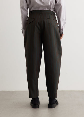 Stripe Pleated Trousers