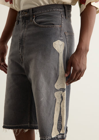 14oz Black Denim 5P Shorts (BONE)
