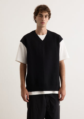 Knit Vest Layer T-Shirt