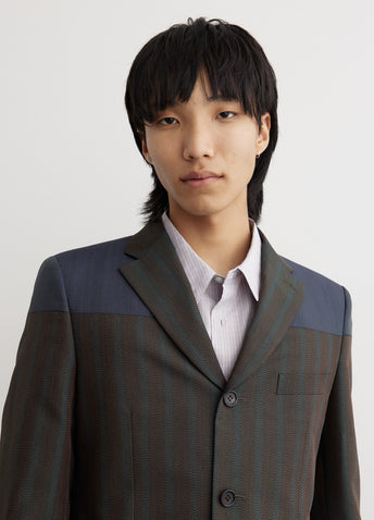 Stripe Blocked Jacket