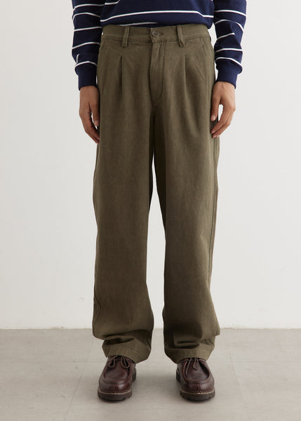 Double-Pleat Corduroy Trousers - Noah