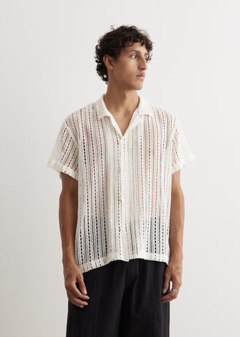 Meandering Lace Short Sleeve Shirt