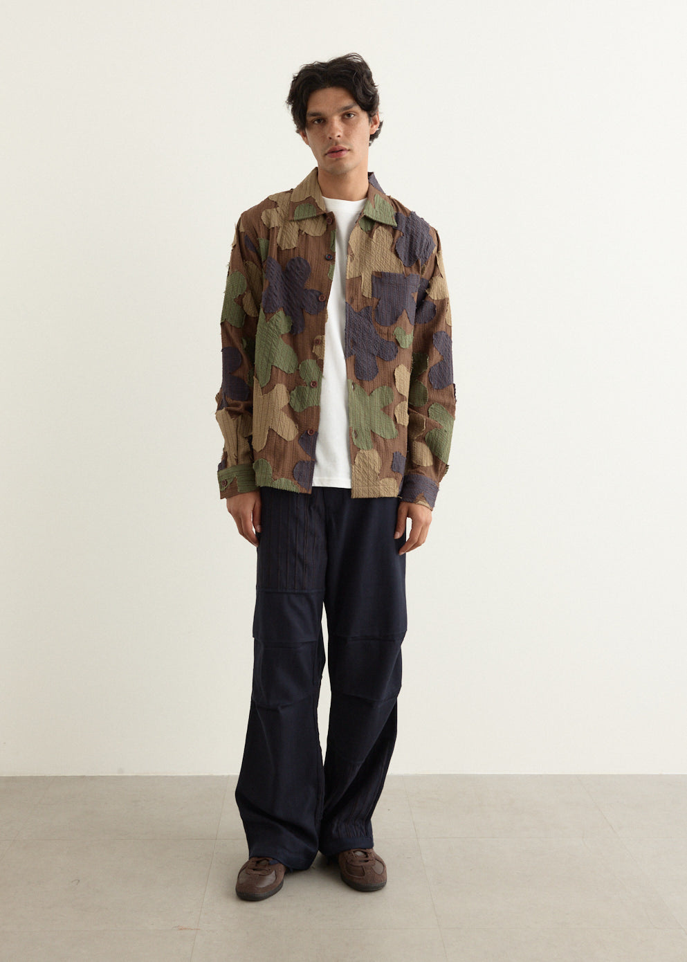 Martin Seersucker Flower Shirt