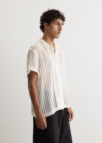 Meandering Lace Short Sleeve Shirt