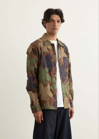 Martin Seersucker Flower Shirt