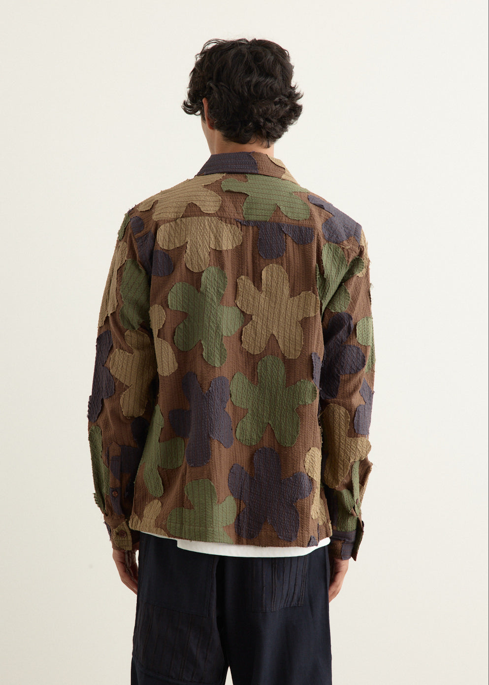 Martin Seersucker Flower Shirt
