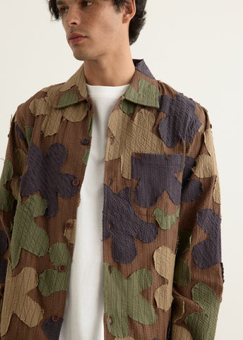 Martin Seersucker Flower Shirt
