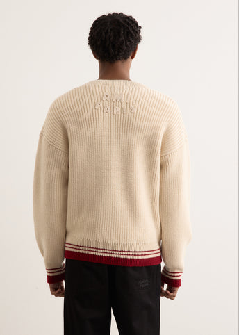 Ribbed V-Neck Sweater