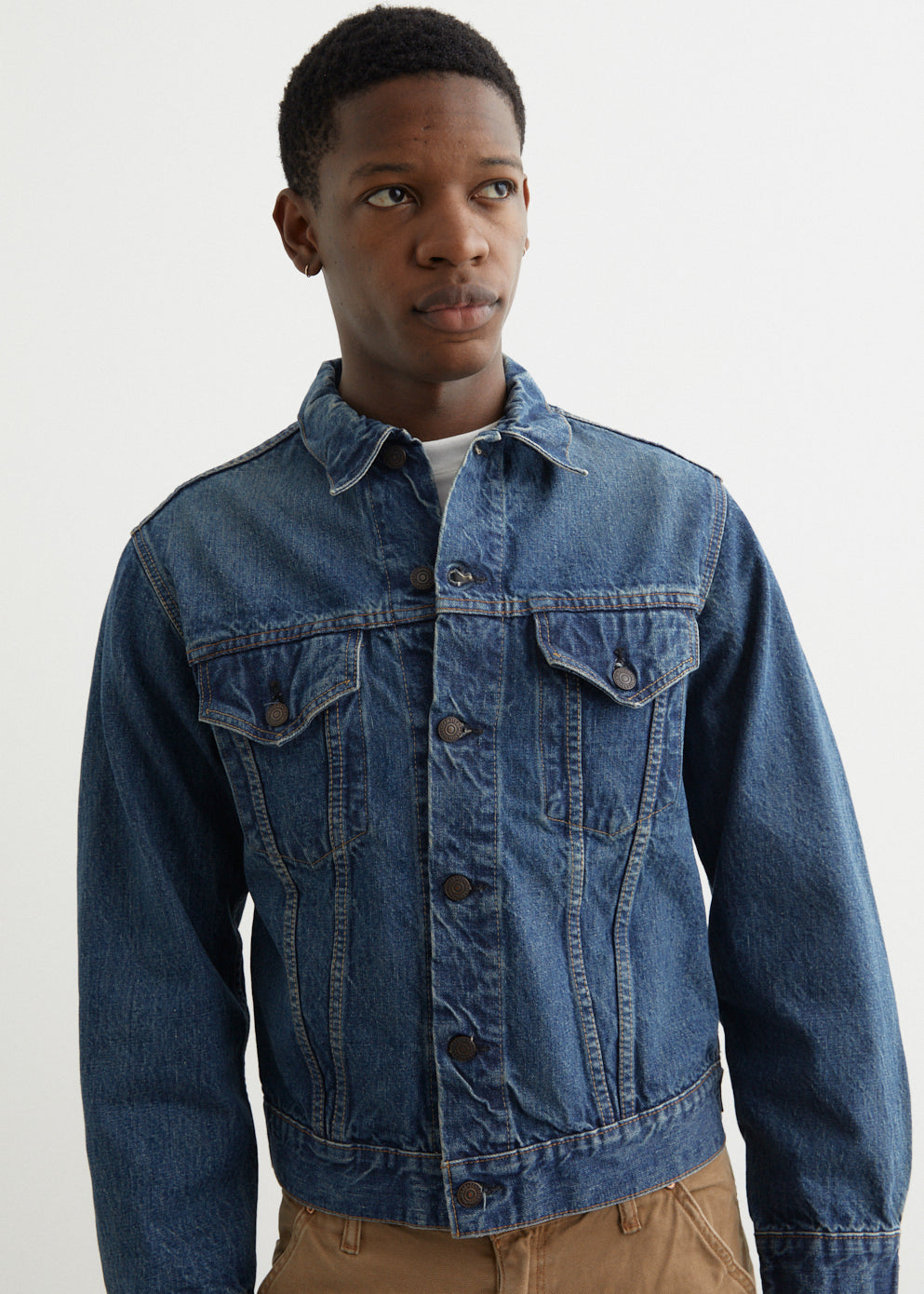 Collar Denim Jacket Old Navy Mens Vintage OLD NAVY Denim Trucker