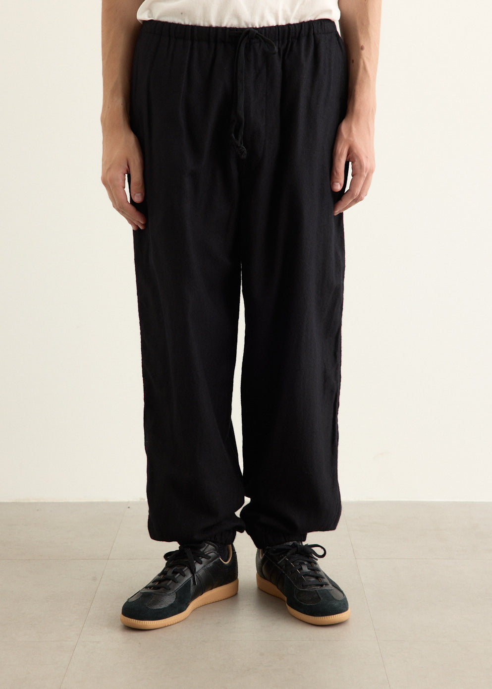 Cashmere Silk Garment Dyed Drawstring Pants
