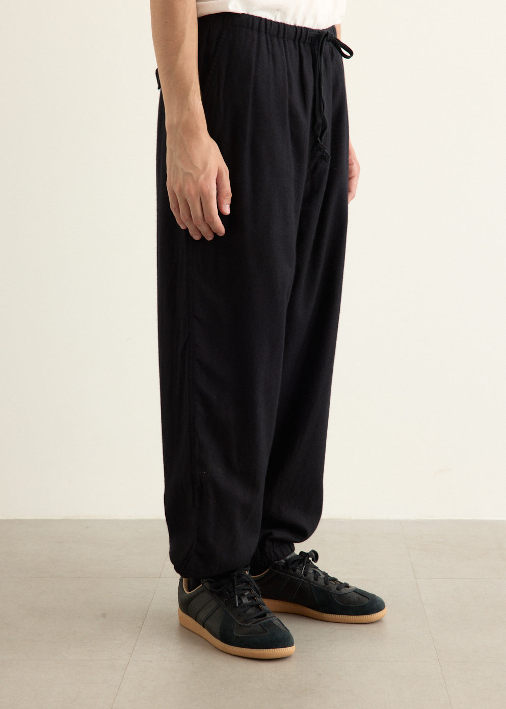 Cashmere Silk Garment Dyed Drawstring Pants
