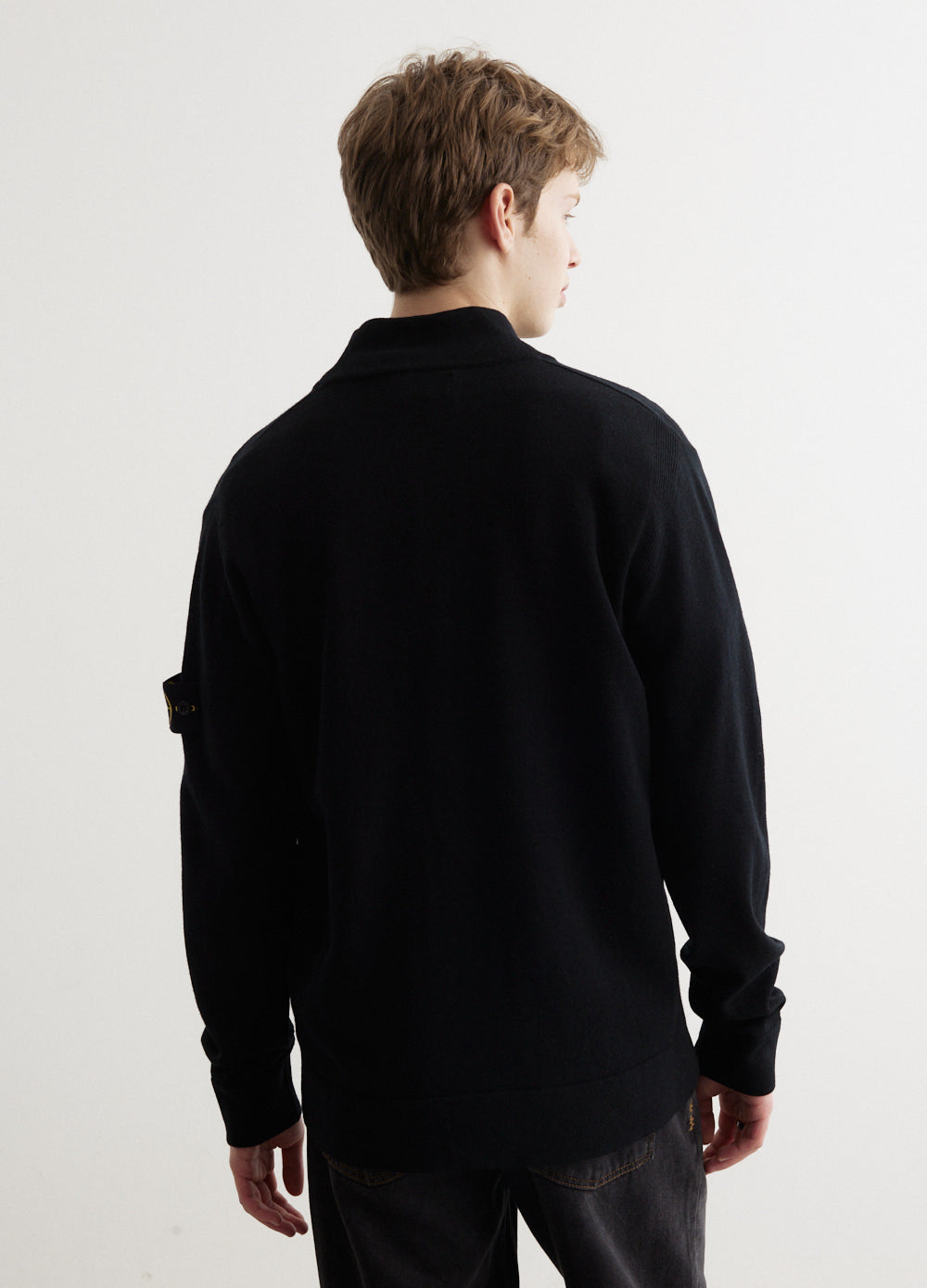 Stand Collar Zip Knit Cardigan Stand Collar Zip Knit Cardigan