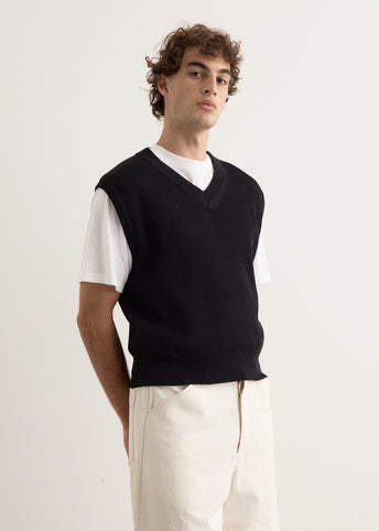 Flat Yarn Rib Knit Vest