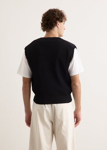 トップス 25SS AURALEE FLAT YARN RIB KNIT VEST AURALEE 「FLAT YARN RIB KNIT VEST / BLACK」 – SISTER