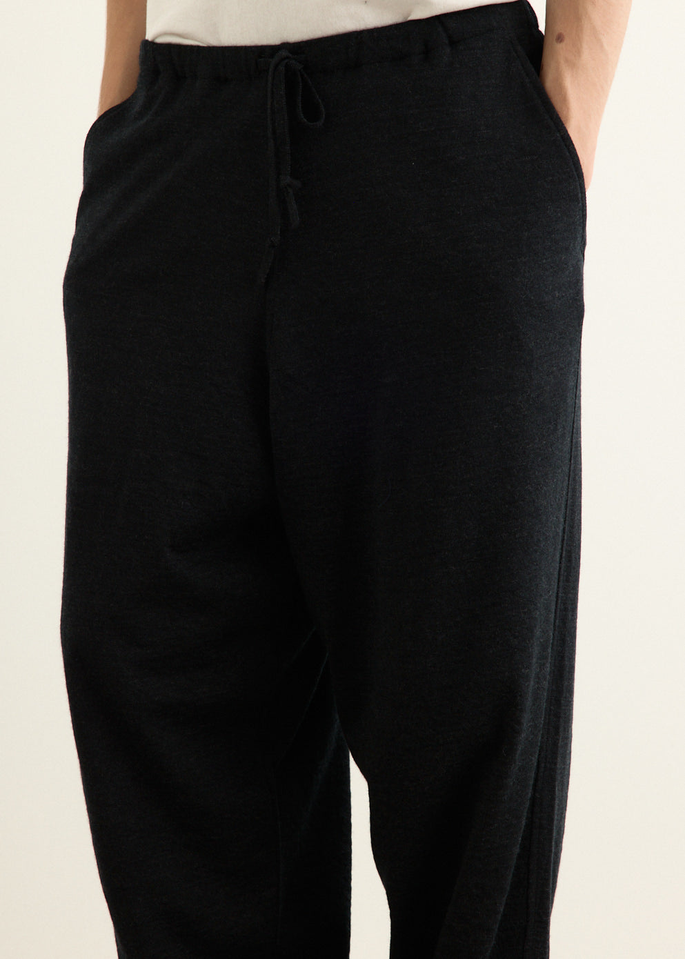 Wool Knit Tapered Pants
