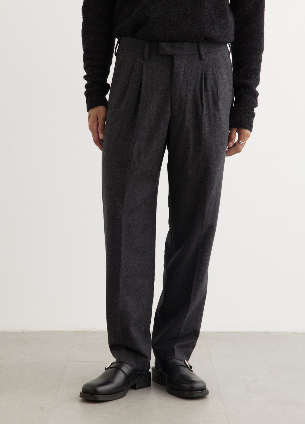 Fritz Pleated Wool Trousers