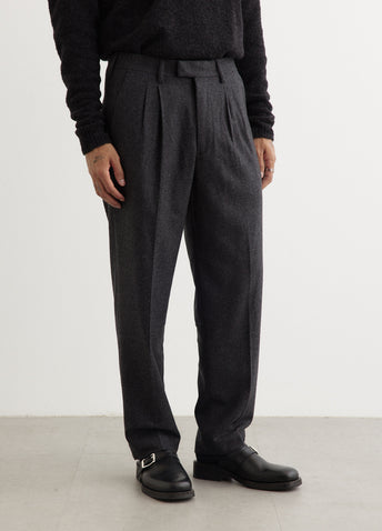Fritz Pleated Wool Trousers