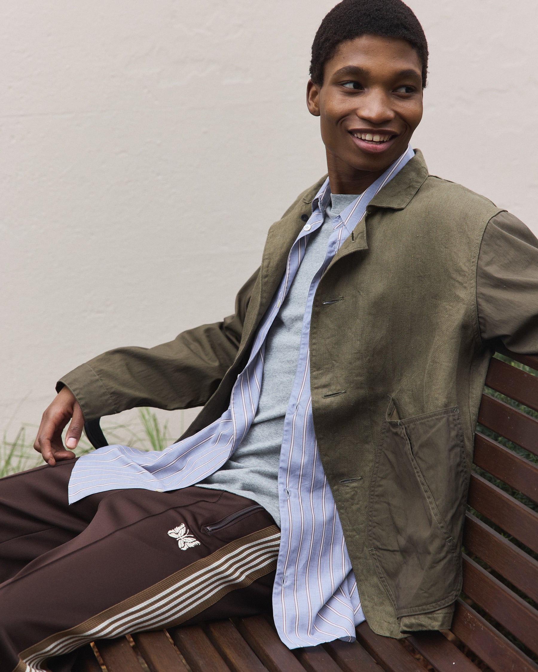 Linen Chino Cloth x Gabardine Ringoman Coverall