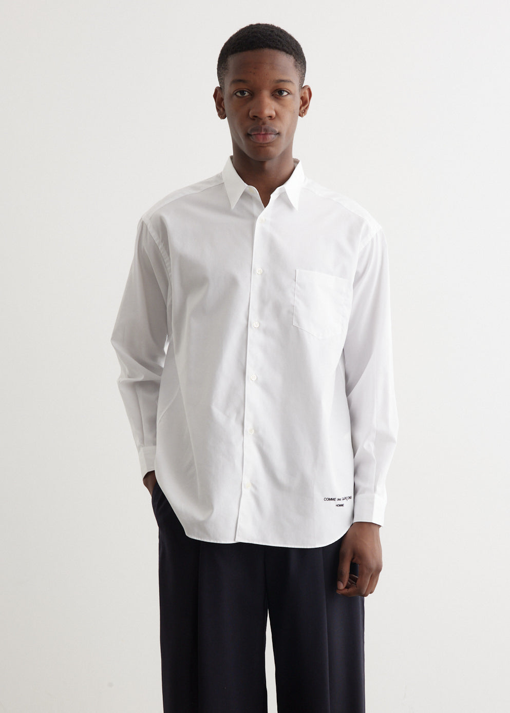 Comme Des Garcons Homme - Cotton Broad Logo Shirt - Shirt,Specials : American Fashion Style Bags On Sale Comme Des Garcons Homme - Cotton Broad Logo Shirt - Shirt,Specials : American Fashion Style Bags On Sale