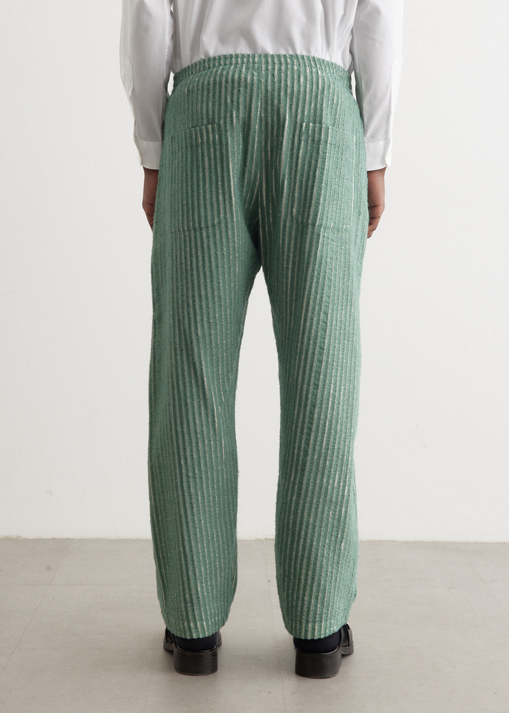 Hand-Frayed Stripe Trousers