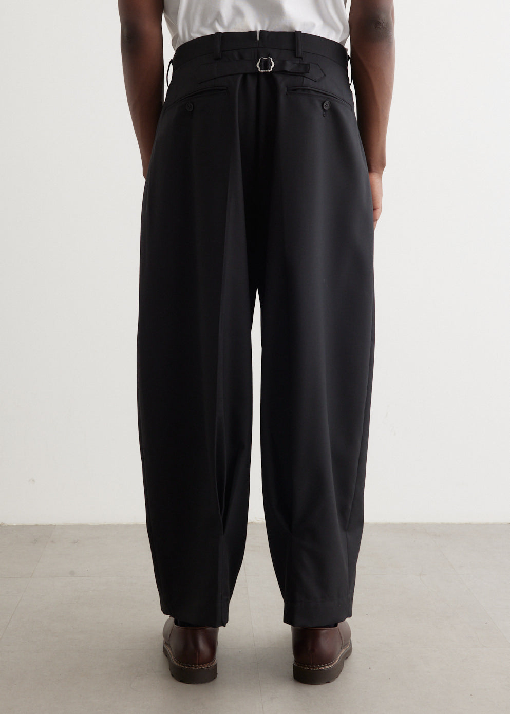 Wool Serge Front Pleat Trousers