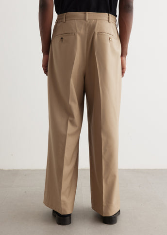 Wool Serge Wide Leg Trousers