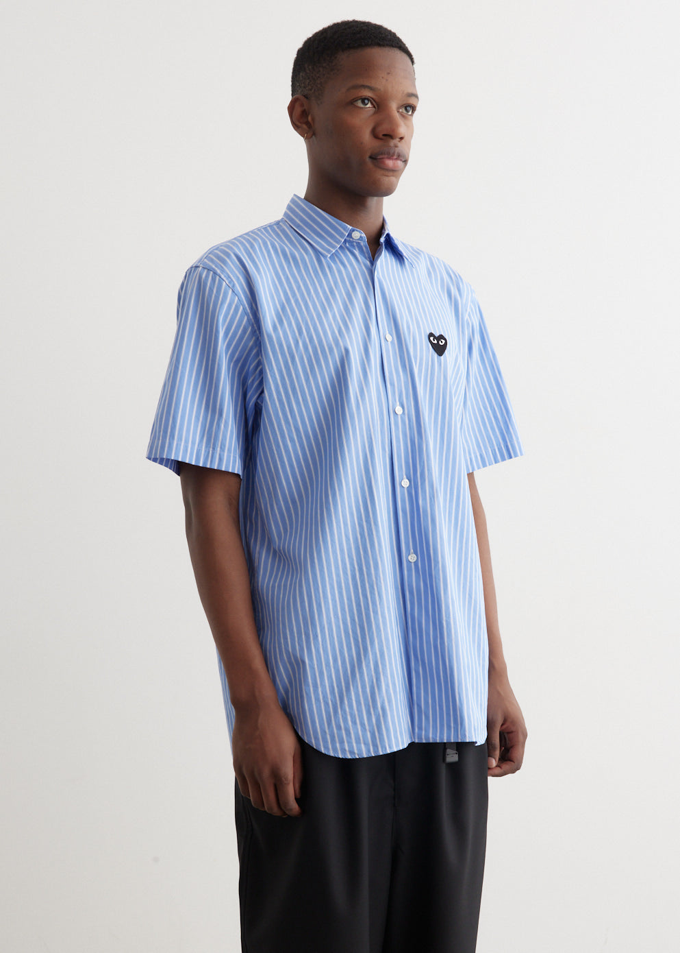 P1B022 Striped Short Sleeve Shirt