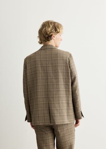 Silk Linen Nep Check Jacket