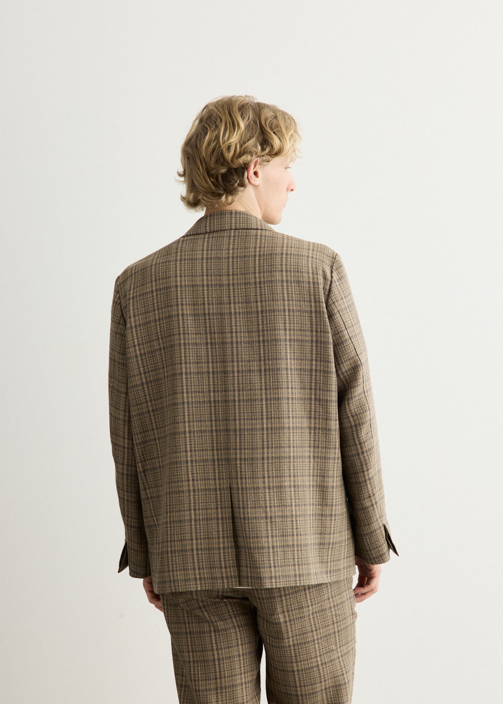 Silk Linen Nep Check Jacket