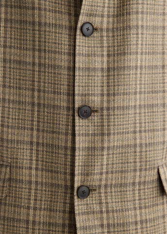 Silk Linen Nep Check Jacket