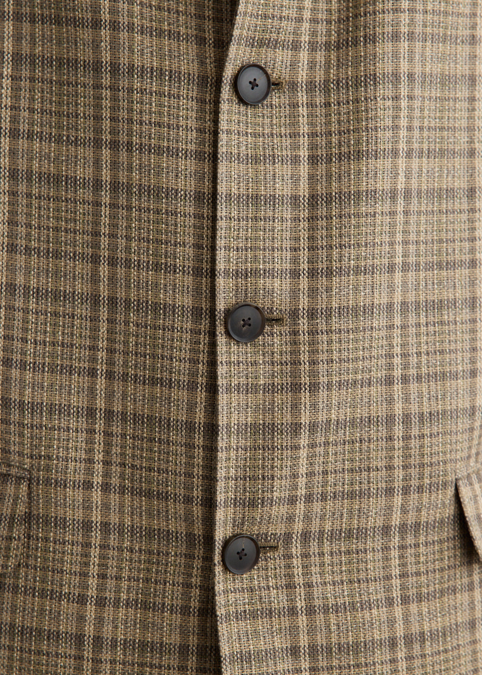 Silk Linen Nep Check Jacket