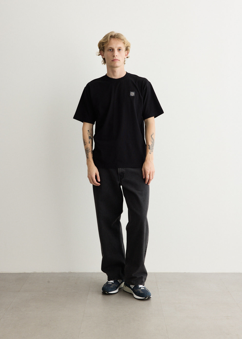 Regular Fit Garment Dyed Compass T-Shirt