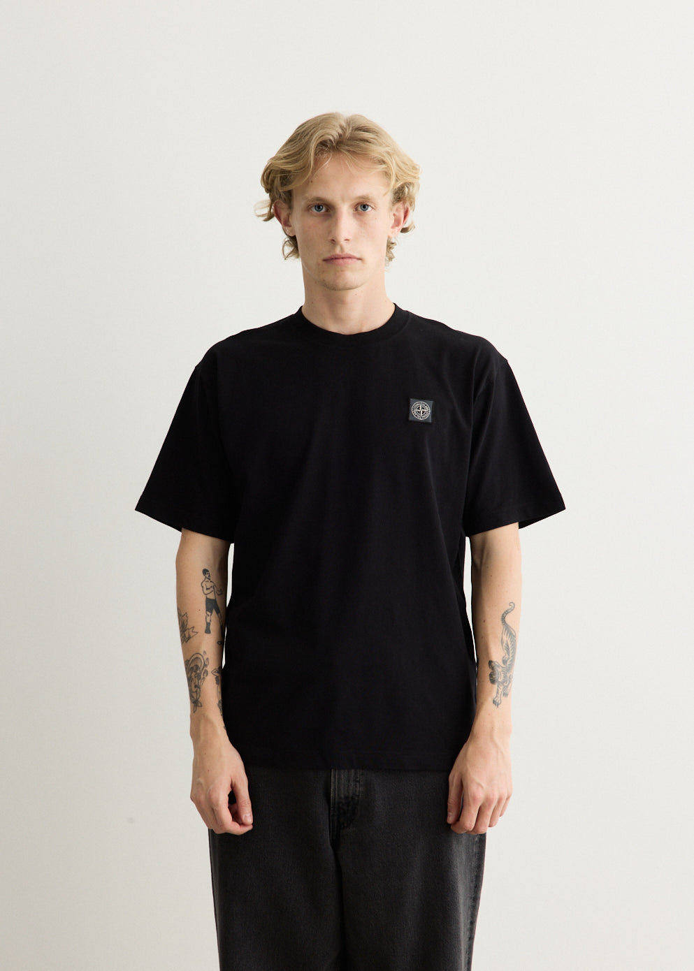 Regular Fit Garment Dyed Compass T-Shirt