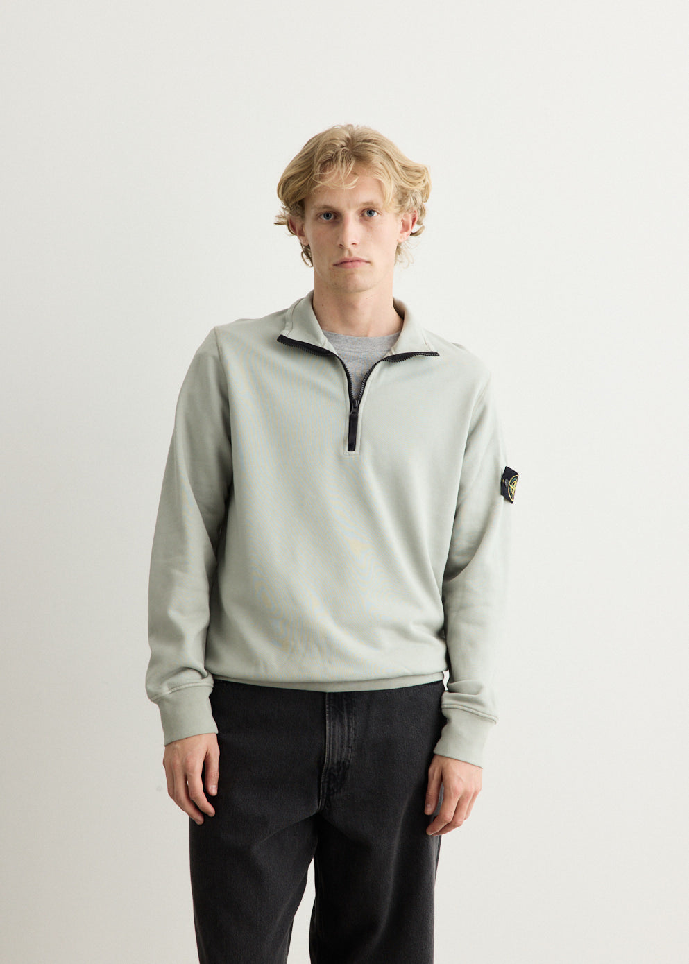 Organic Cotton Fleece Half Zip Sweatshirt