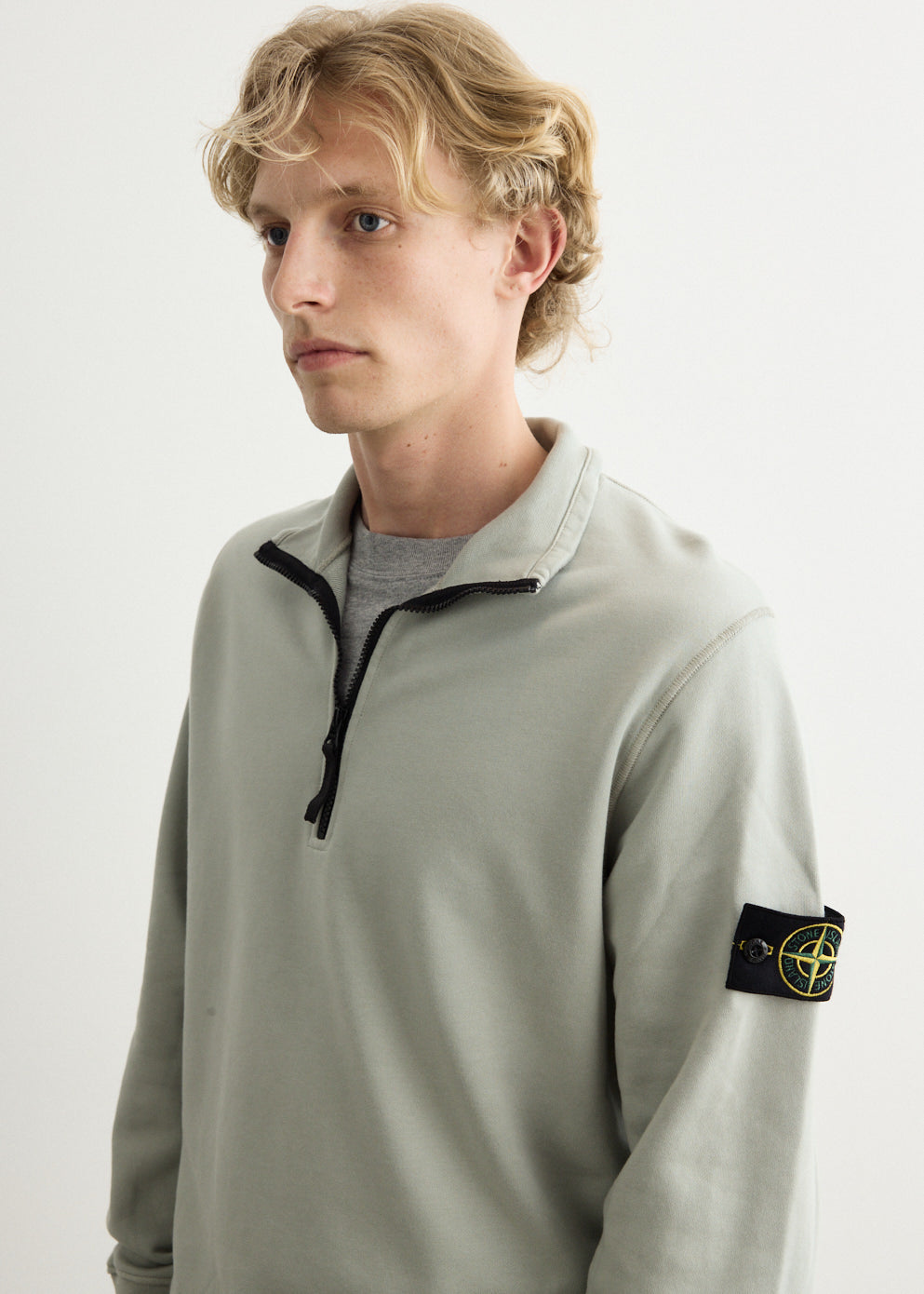 Organic Cotton Fleece Half Zip Sweatshirt
