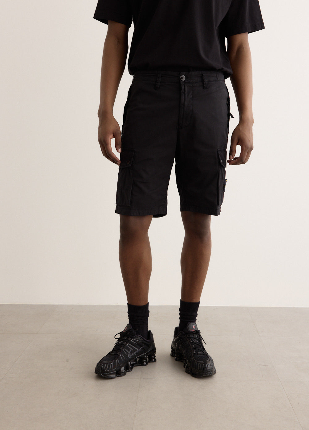 Supima Cotton Twill Stretch Cargo Shorts