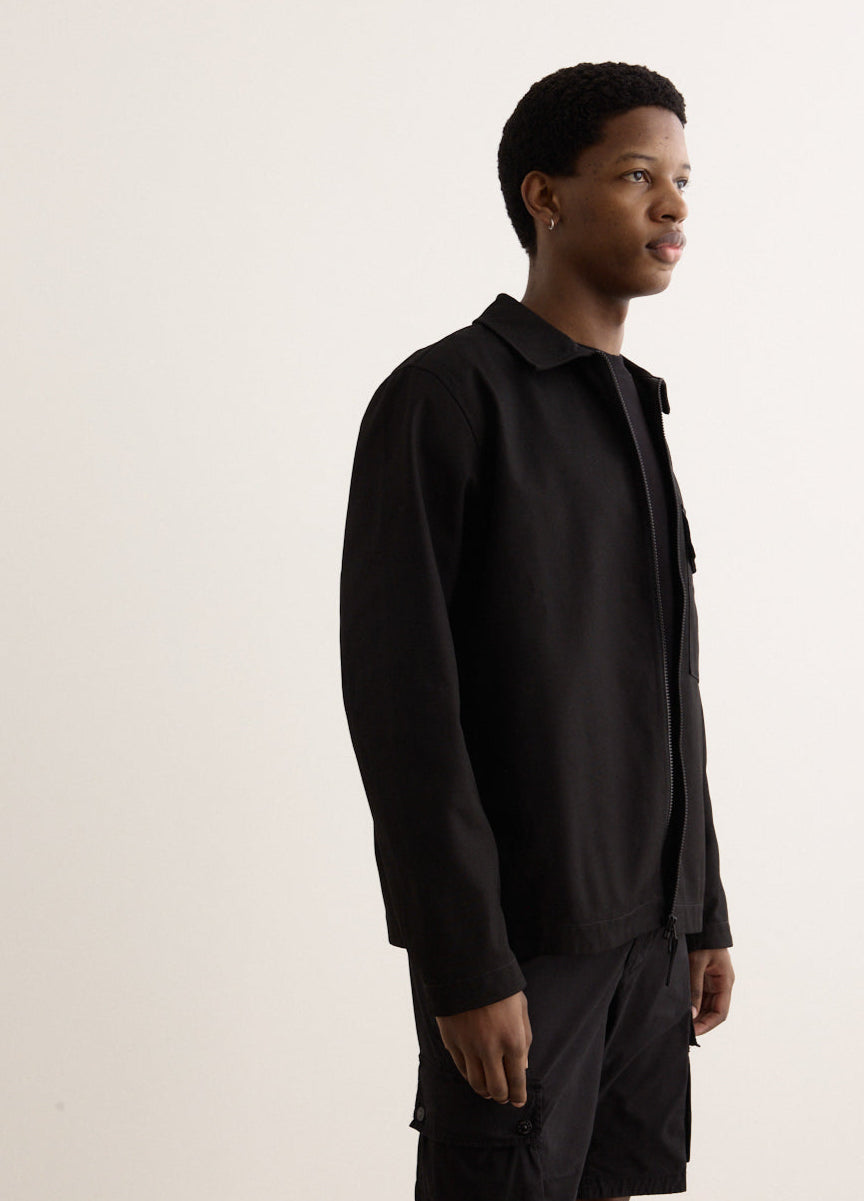 Panama Cotton Zip Overshirt