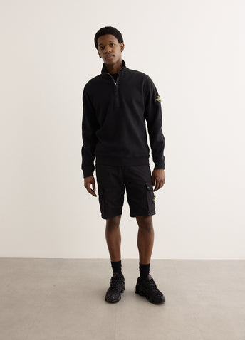 Regular Fit Organic Cotton Badge Half Zip Sweatshirt