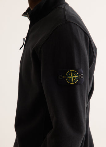 Regular Fit Organic Cotton Badge Half Zip Sweatshirt