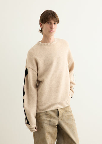 5G Wool BONE Crew Sweater