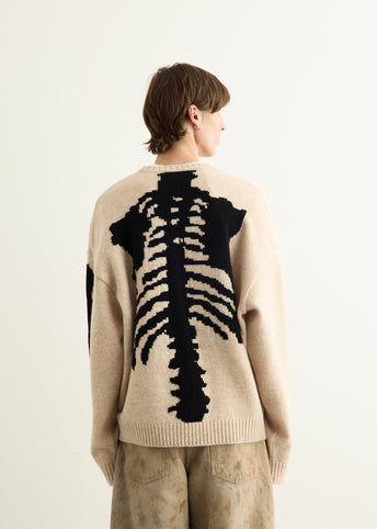5G Wool BONE Crew Sweater