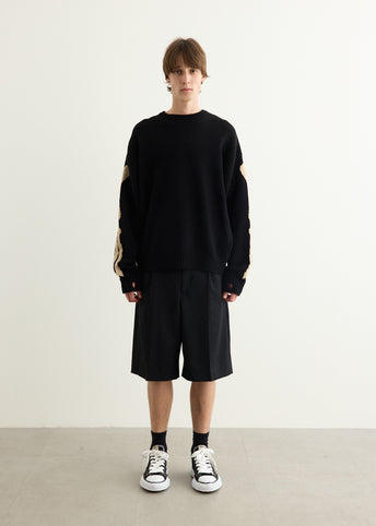 5G Wool BONE Crew Sweater