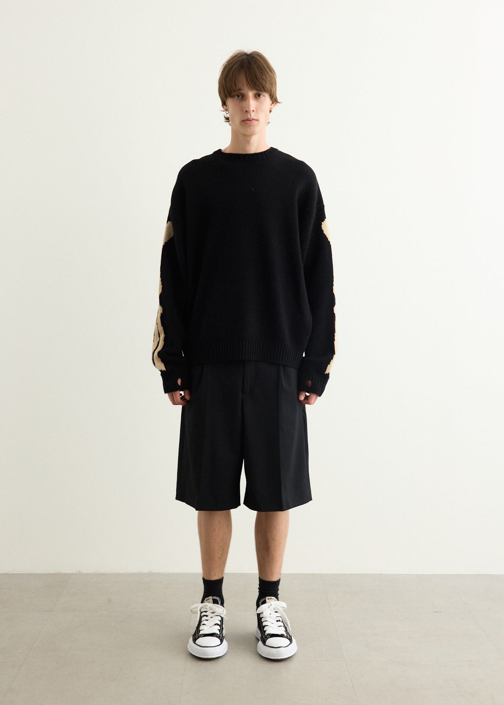 5G Wool BONE Crew Sweater