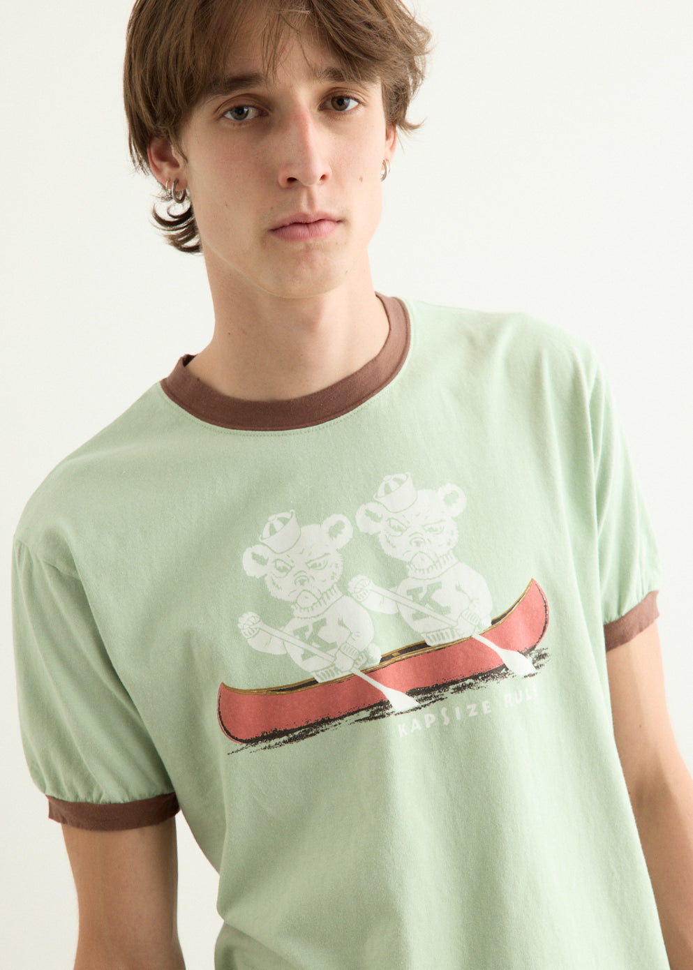 20/-Jersey RINGER T-Shirt ("K" BEAR)