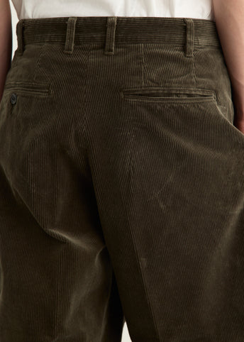 2 Pleats Tapered Corduroy Pants