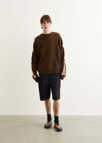 5G Wool BONE Crew Sweater