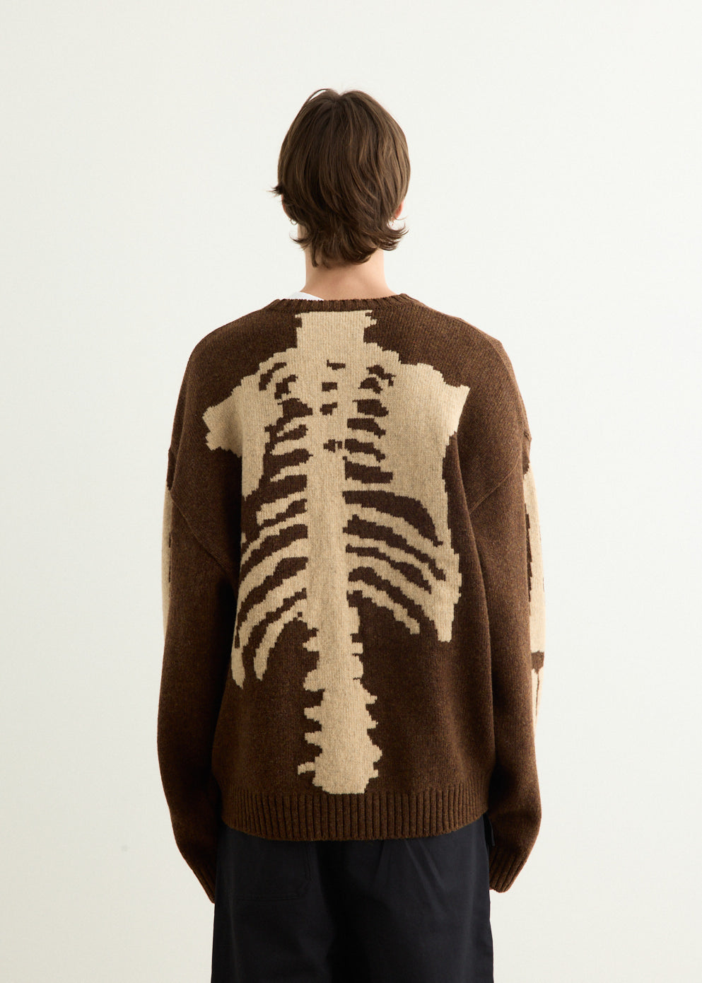 5G Wool BONE Crew Sweater