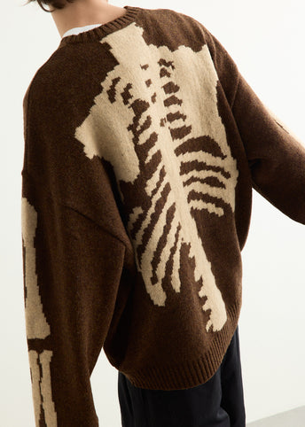 5G Wool BONE Crew Sweater